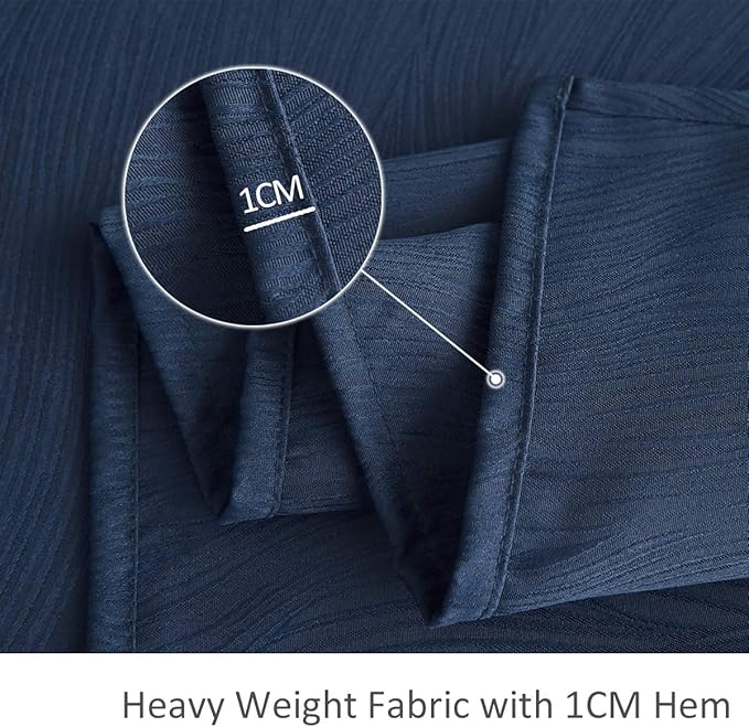 maxmill Jacquard Tablecloth Swirl Design Water Resistance Antiwrinkle Heavy Weight Soft Table Cloth for Buffet Banquet Parties Event Holiday Dinner Square 60 x 60 Inch Navy Blue