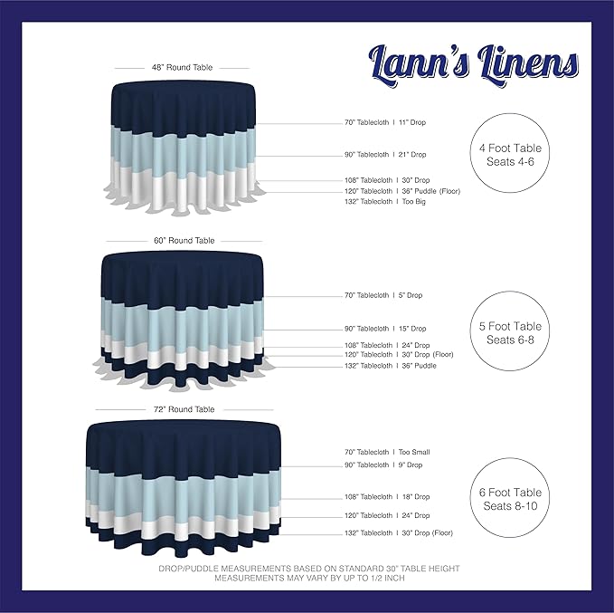 Lann's Linens - 70" Round Premium Tablecloth for Wedding/Banquet/Restaurant - Polyester Fabric Table Cloth - Dark Gray