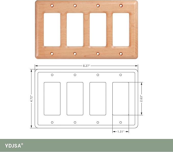Maple Wood Light Switch Covers Wall Plate Oversized Wall Plate Covers For Light Switches