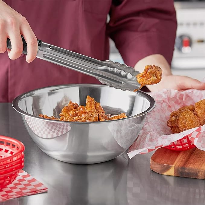 Stainless Steel 4 QT Mixing Bowl | Home & Commercial Quality | Flat Bottom | Cooking, Baking, Meal Prep [1PK]
