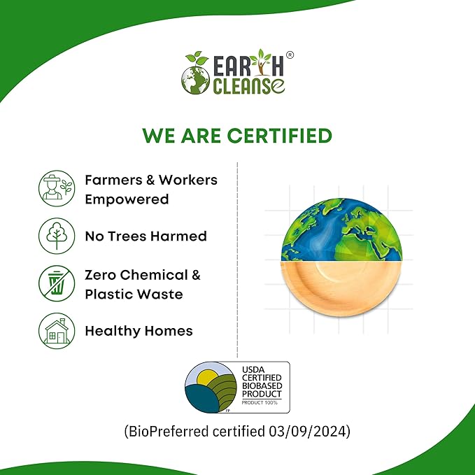Compostable Palm Leaf Plates 10 Inch Round (100 Pack) | Disposable Biodegradable Plates Like Bamboo & Wooden | Microwave & Oven Safe | Eco-Friendly Dinnerware for Parties & Events