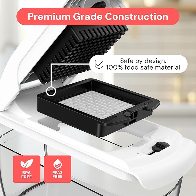Fullstar The Original Pro Chopper - Vegetable Chopper and Spiralizer, Food Chopper with Container, Fruit Slicer, Kitchen Gadgets & Gifts, Home Essentials (2 in 1, White)