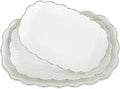 Kassel Ceramic Serving Platter Set | 16”/14”/12” Oval Serving Trays for Entertaining at Parties and Weddings | Oven Safe XL Serving Trays for Tacos, Steak and Cake