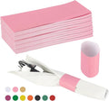 Germiwipe Paper Napkin Band Box of 500,Napkin Rings Self Adhesive,Silverware Wraps Bands Perfect for Birthday Parties, Weddings, Family Reunion & Events(Pink-500pcs)