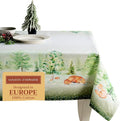 Maison d' Hermine Table Cloth Rectangle Table 100% Cotton 70 x 120 Inches Fall Tablecloth Reusable Everyday Use for Thanksgiving Christmas Decorations Dining Farmhouse Party (Winter Mornings)