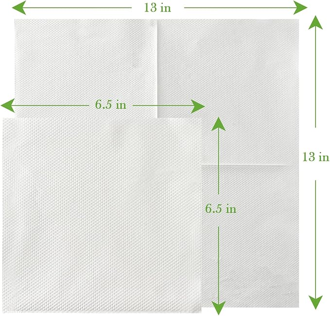 ECOLipak Lunch Napkins Bulk, 250 Count Everyday Paper Napkins, 6.5×6.5 Inch Folded, 2-Ply Soft And Absorbent for Dinner, Gathering, Bar, Restaurants(13×13 Inch Unfolded)
