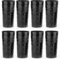 KX-WARE 18-ounce Acrylic Highball Glasses Plastic Tumbler, set of 8 Black
