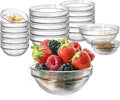 Etolies 20 pack Mini Glass Prep Pinch Bowls,3.5 Inch(4oz) Clear Small Glass Bowls Set of 12 pack and 2.3 Inch(1oz) 8 pack, Serving Bowls Stackable for Kitchen Prep, Dips,Cooking Toppings,Condiments.