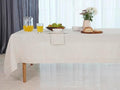 D'Moksha Homes Light Natural Linen Tablecloth 60 x 84 Inch - 100% Pure Linen Table Cloth for Rectangle Tables - Machine Washable Cloth Tablecloth for Valentines, Spring, Easter