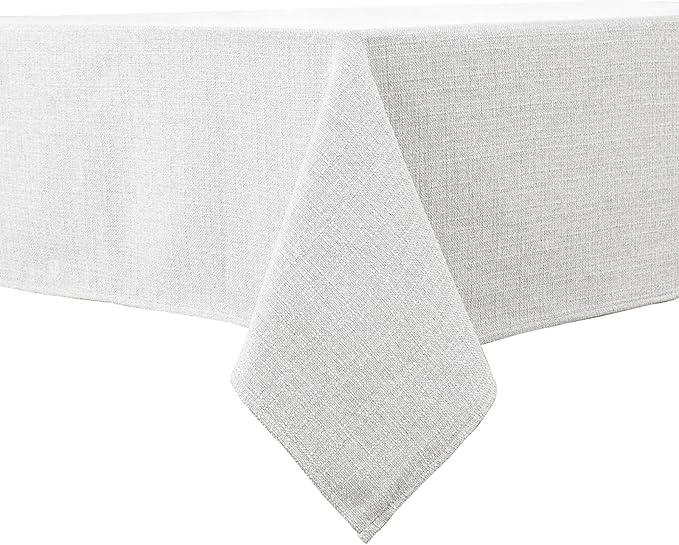BALCONY & FALCON Rectangle Tablecloth Washable Wrinkle Resistant and Water Proof Table Cloth Decorative Linen Fabric Tablecloths for Dining Parties Kitchen Wedding and Outdoor Use (Owl Gray, 55x70)