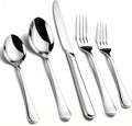 KIKCOIN 40 Pack Silverware Set for 8, Balanced Weight Stainless Steel Flatware Set, Mirror Polished Spoons And Forks Knife Set, Heavy DutyCutlery Utensils Set for Home Kitchen Restaurant Wedding