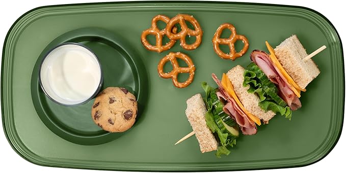 madesmart dipware Small Serving Plate, Stackable & Removable Dip Bowl for Salsa, Queso, Salad, Olives, Dishwasher & Microwave Safe, Multipurpose Plate & Bowl, Olive
