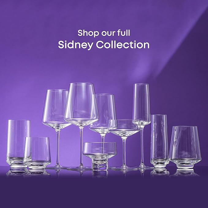 JoyJolt Sidney White Wine Glasses Set of 4 | 17 oz Modern Crystal Wine Glasses also for Red Wine | Home Bar Glass Set | Wedding Registry and Hosting Gifts | Premium Crystal Stemware Made in Europe