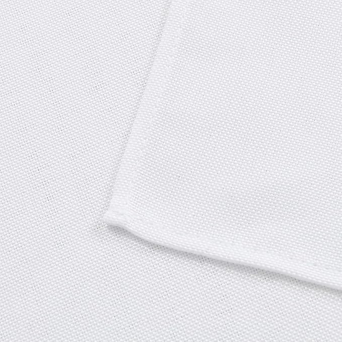 Hiasan 2 Pack Faux Linen Rectangle Tablecloth - Wrinkle and Stain Resistant Washable Table Cloth for Kitchen Dining Room Holiday Table Cover for Party Dinner, White, 54 x 120 Inch
