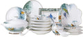 51 Pcs Fine Bone China Dinnerware Set,Porcelain&Ceramic Dinnerware Sets,Bone Stoneware & Ceramic Cookware Tableware Set Includes Dinner Plates|Spoons|Pasta Bowls|Soup Pot|Chopsticks