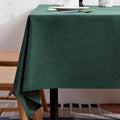 BALCONY & FALCON Table Cloth – Waterproof, Wrinkle Resistant & Washable Large Rectangle Tablecloth and Table Cover for Dining Room, Kitchen, Outdoor, Party & Birthday Use (Hunter Green, 91" x 132")