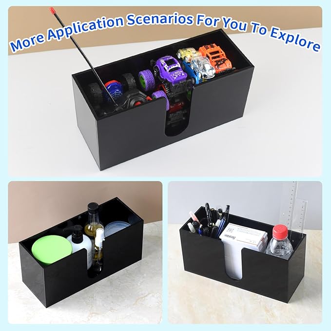 Paper Towel Holder for Countertop, Black Acrylic Napkin Dispenser – Fits Multifold, C-Fold & Z-Fold Trifold Towels, Durable 5mm Thick for Bathroom, Kitchen, Restaurant & Toilet(2pcs)