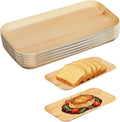 50 Pcs Wood Grain Paper Plates, 10 Inch Rectangular Wood Paper Plates, Rustic Disposable Plates for Woodland Baby Shower, Camp Fire, Camping, Lumberjack Birthday Party Supplies (L)
