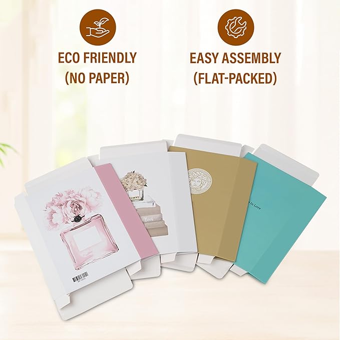 Blush Large | 4 PCS Faux Decorative Books for Home Decor | Not Real Books (Cardboard Boxes) | Coffee Table, Bookshelf & Shelf Styling Display Props for Living Room, Office
