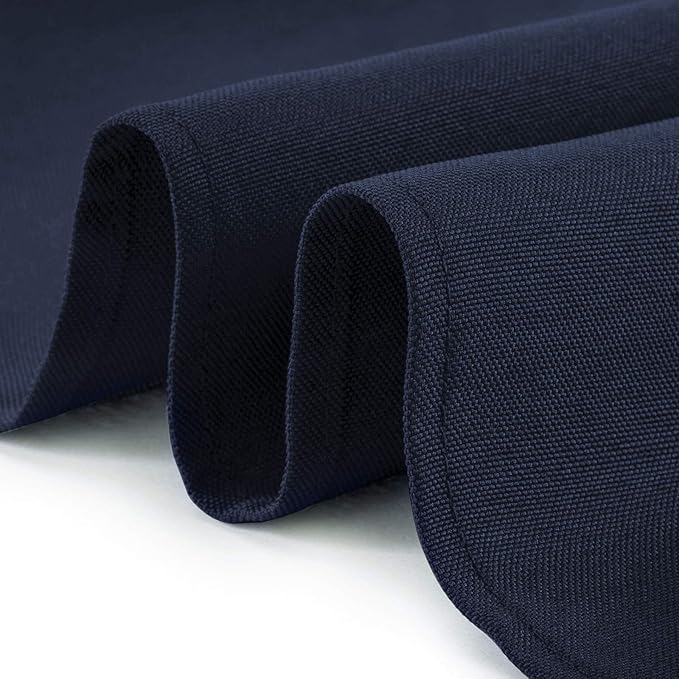 Lann's Linens - 70" Round Premium Tablecloth for Wedding/Banquet/Restaurant - Polyester Fabric Table Cloth - Navy Blue