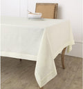 Solino Home Ivory Linen Tablecloth 60 x 144 Inch - 100% Pure Linen Table Cloth for Rectangle Tables - Fete, Machine Washable Tablecloth for Spring, Easter