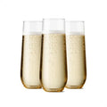 TOSSWARE POP 9oz Flute, Premium Quality, Recyclable, Unbreakable & Crystal Clear Plastic Champagne Glasses, Count of 48