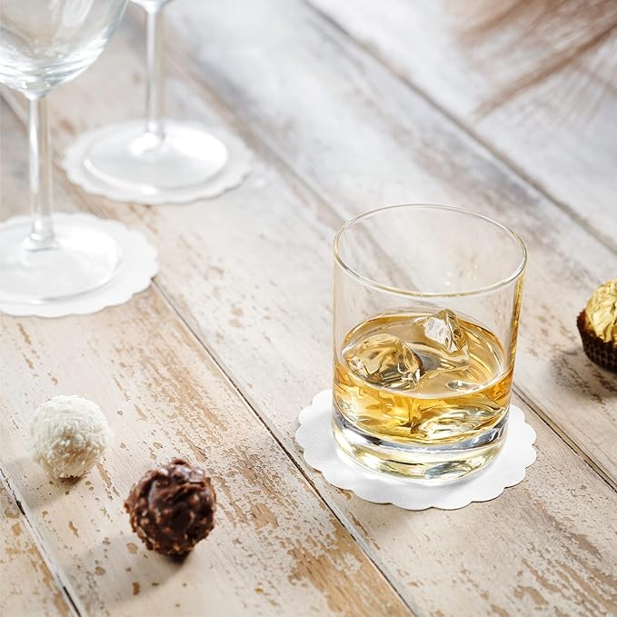 Disposable White Paper Coasters for Drinks, 3.5 Inch Round Coasters for Bar, Cocktail, Beverage, Wine Or Event, 500 Pack Bulk