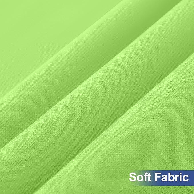 homing 2 Pack Rectangle Table Cloth, Elastic Fitted Fabric Tablecloth Fits for 8 Foot Folding Tables, Washable Table Cover for Picnic, Camping, Indoor & Outdoor (Lime Green, 30" x 96")