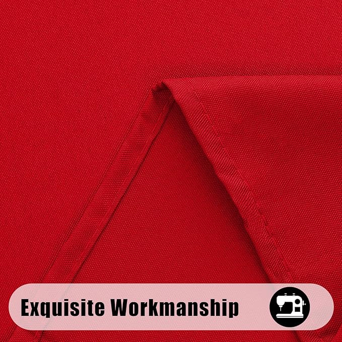 Smiry Rectangle Table Cloth, Waterproof Anti-Scratch Polyester Tablecloth, Decorative Washable Fabric Table Cover for Dining, Buffet, Parties and Outdoor, 60x140, Red