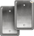 Henne Bery Rope Edge Decorative Wall Plate Switch Plate Outlet Cover (Single Blank, 2 Pack, Heirloom Silver)