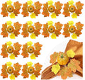 WINGFISH Fall Napkin Rings 12 Pcs Thanksgiving Napkin Rings Farmhouse Fall Pumpkin Napkin Holder for Thanksgiving Table Decorations, Fall Banquet, Holiday Dinner Party