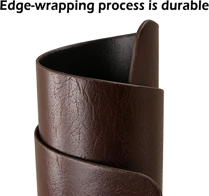 Faux Leather Placemats, Set of 8 PU Table Mats, Easy to Clean, Heat & Stain Resistant for Office Conference Table,Dinging Home Decor F Dark Brown