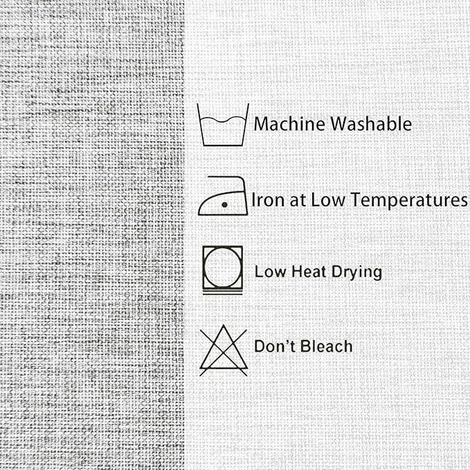 Hiasan 2 Pack Faux Linen Square Tablecloth - Wrinkle and Stain Resistant Washable Table Cloth for Kitchen Dining Room Holiday Table Cover for Party Dinner, Light Grey, 30 x 30 Inch