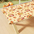 Smiry Rectangle Thanksgiving Table Cloth, Waterproof Elastic Fitted Tablecloths for 6 Foot Tables, Washable Polyester Table Cover for Autumn Harvest Parties (Pumpkin Sunflower, 30"x72")