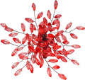 Napkin Rings Set of 8 for Dining Table Decoration Parties Everyday Metal Napkin Holder Leaf Red (Pack of 8)