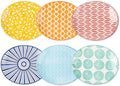 Selamica Small Dinner Plates, Oval Dessert Plates Ceramic, 6 Inch Small Plates for Appetizer, Cake, Snacks, Microwave Dishwasher Safe, Set of 6, Assorted Colors