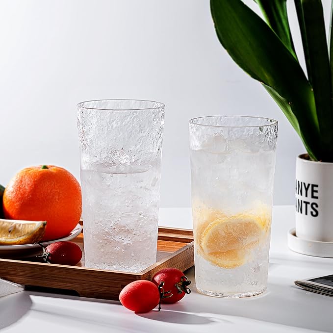 KX-WARE 18-ounce Acrylic Highball Glasses Plastic Tumbler, set of 8 Clear