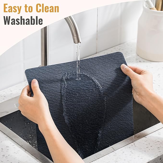 Jovono Faux Leather Placemats Set of 8, Waterproof Washable Table Mats, Easy-Clean Heat Resistant Kitchen Vinyl Place Mat for Dining Table, Restaurant, Indoor, 17.8"x11.9", Coffee