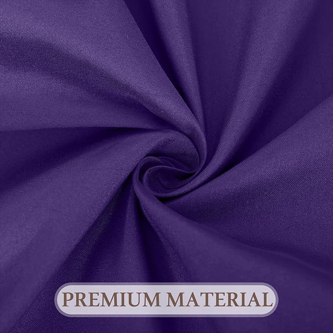 8 Pack Round Tablecloth 120 Inch Cloth Purple Tablecloth for Round Tables, Washable Polyester Table Cloth Stain and Wrinkle Resistant Decorative Table Cover for Wedding Party Dining Banquet
