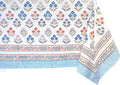 ATOSII Flora Bloom 100% Cotton Square Boho Fall Tablecloth, Handblock Floral Table Cloth Linen for Kitchen Dining I Parties Wedding Outdoors Christmas Thanksgiving I Fall Home Decor 60 X 60 Inches