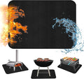 24×31 inches Heat Resistant Grill Mats for Countertop & Table, Fireproof Mats for Outdoor Grill, Portable Charcoal Grill, Gas Grill, Pizza Oven Compatible with Blackstone, Ninja, Black