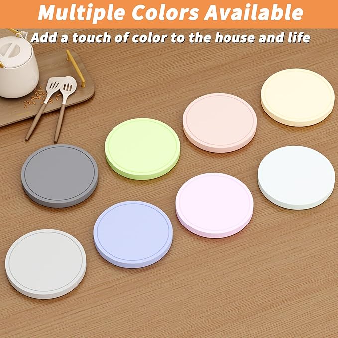Azhou 6Pcs Drink Coaster with Holder, Lavender Absorbent Coasters for Drinks, Non-Slip with Velvet Bottom, Thick Heavy Duty 4 inch Ceramic Coasters, Home Decor Coffee Bar Accessories