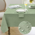 Softalker Large Tablecloths Rectangular 120 x 60 inch Linen Textured Table Cloth Outdoor Waterproof, Stain and Wrinkle Resistant,Sage Green Table Cloths for 6/8 Foot Rectangle Tables Decor for Spring