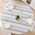 Walrus Round Vinyl Fitted Tablecloth with Flannel Backing Elastic Edge Design Table Cover Waterproof Oil-Proof PVC Table Cloth Stain-Resistant Best for 45"-56" Round