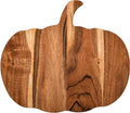 Treen Art Wooden Halloween Cutting Board for Kitchen, 12"L x 13"W Pumpkin Butcher Block Piece with Handle, Charcuterie Platter for Cheese, fruits and Salad Serving Board