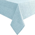 Hiasan Faux Linen Rectangle Tablecloth - Wrinkle and Stain Resistant Washable Table Cloth for Kitchen Dining Room Holiday Table Cover for Dinner, Lux Slate Blue, 54 x 108 Inch