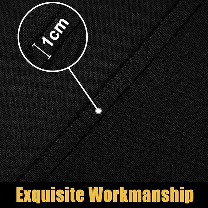 Smiry Square Picnic Table Cloth, Waterproof Elastic Fitted Tablecloths for 4 Foot Tables, Washable Polyester Table Cover for Camping, Indoor and Outdoor (Black, 42"x42")