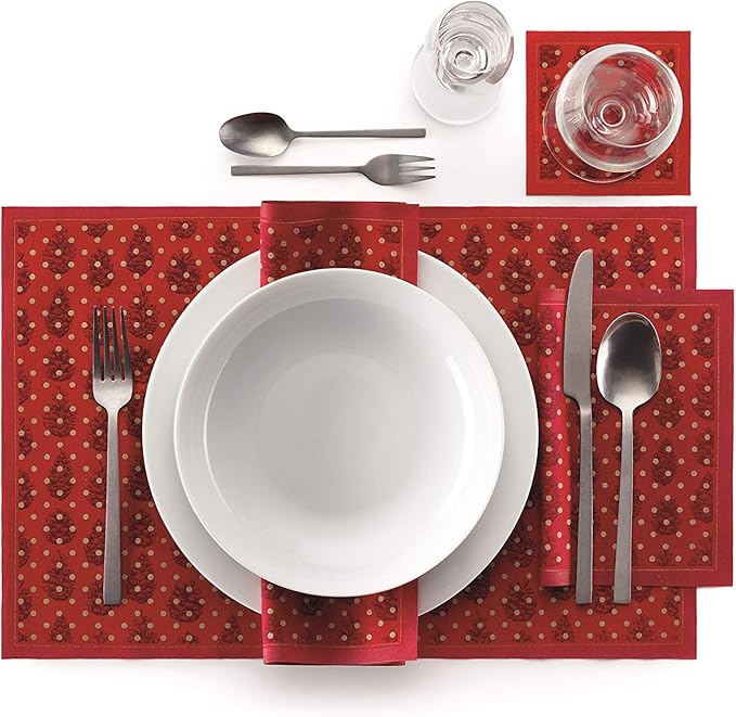 MY DRAP Cotton Placemat, Pine Cone, 6 Units per roll