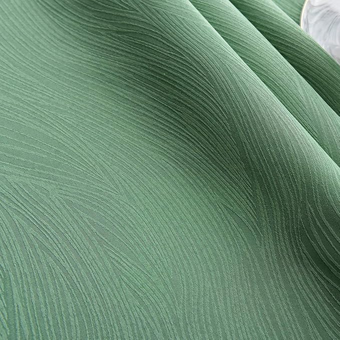 maxmill Jacquard Tablecloth Swirl Design Spillproof Wrinkle Free Heavy Weight Soft Table Cloth Decorative Fabric Table Cover for Outdoor and Indoor Use Square 60 x 60 Inch Sage Green