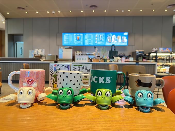 XYG® Turtle Coaster, Turtle Cup Holder with Funny Expression, 4 PC Cup Holder with Liftable Limbs & Expressive Face for Turtles, Tortoise Lover Gag Gifts Home Decor Car(4pc-LightGreen Green Blue Pink)